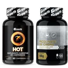 Imagem de Hot Termogênico 60 Caps + Cromo Picolinato 120 Caps Growth