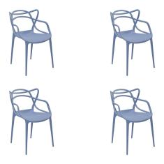 Imagem de Kit 4 Cadeiras Decorativas Sala e Cozinha Feliti (PP)  Caribe - Gran Belo