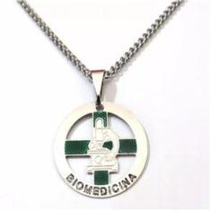 Imagem de Colar Cordão Aço Inox Biomedicina Biomédica