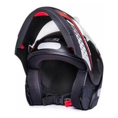 Imagem de Capacete Zarref V4 Grafic Taurus Modular Robocop Articulado, Preto Fos