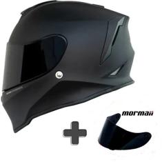 Imagem de Capacete Mormaii Novo M1 Origin Preto Fosco + Viseira Fumê