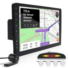 Imagem de Kit Multimídia 1 Din 9 Polegadas + Câmera Ré + Sensor Ré Branco Sonic 