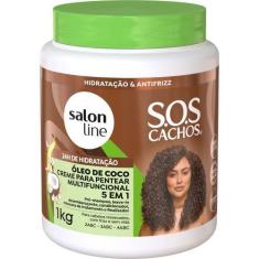 Imagem de Creme De Pentear Salon Line Sos 5Em1 Óleo Coco 1Kg