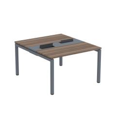 Imagem de Mesa Plataforma Dupla com Pé de Aço para Coworking 110X140/2P PDC11/14/2P Walnut/Grafito