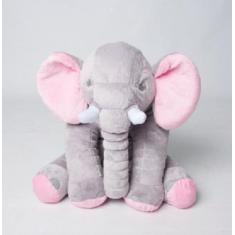 Imagem de Elefante 60cm Pelúcia Travesseiro Almofada Antialérgico Varias Cores -
