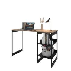 Imagem de Mesa Escrivaninha com 2 Prateleiras Home Office Strata Panta Lamina co