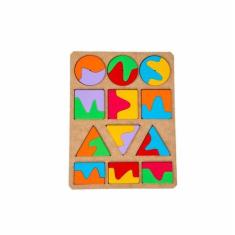 Imagem de Quebra Cabeça Figuras Geométricas Brinquedo Pedagógico - TRALALA