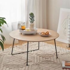 Imagem de Mesa de centro moderna, mesa lateral de ferro para pequeno apartamento, mesa de canto minimalista, sala de estar, quarto, escritório, espaços pequenos