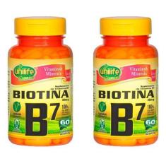 Imagem de Kit 2 Vitamina B7 (Biotina) - 60 Cápsulas - Unilife