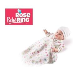 Imagem de Boneca Bebê Menina Rose Ring Da Risada Com Carteirinha - Milk Brinqued