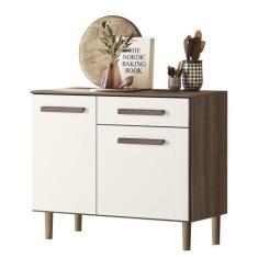 Imagem de Balcão Para Cozinha Lemon Com 2 Portas E 1 Gaveta 91 Cm - Nicioli