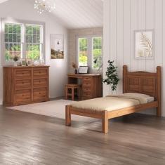 Imagem de Cama de Solteiro Estilo Rústico 188x88 Cm Cera Acapulco