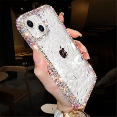 Imagem de Capa de telefone macia transparente com brilho brilhante e diamante para iPhone 14 13 12 Pro Max 11 XS XR 7 8 Plus SE 3 Capa de silicone transparente, transparente, para iPhone SE 2022