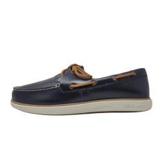 Imagem de Cole Haan Tênis masculino GCC Grand Atlantic Boat, Blazer azul marinho/bronze britânico/marfim, 42