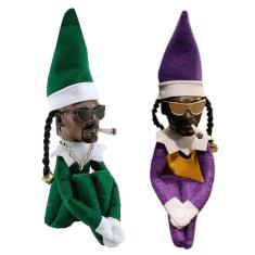 Imagem de Boneca elfa de Natal bisbilhota em uma varanda  em um Bent Over x2