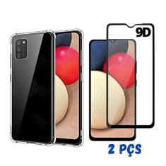 Imagem de Capinha Case Anti Impacto Compatível Galaxy A02s + 2 Películas Vidro 9D Cobre Toda Tela