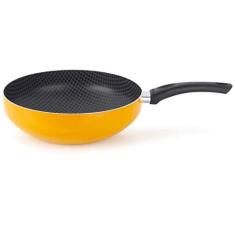 Imagem de Frigideira Wok 28 Centímetros com Cabo Manga Aluminio Antiaderente Linha Color Multiflon