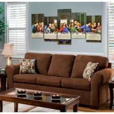 Imagem de Quadro Decorativo 129x63 Santa Ceia