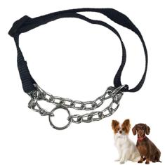 Imagem de Coleira Ajustavel Guia 1.5cm Aço Elo Torcido Pet