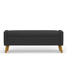 Imagem de Recamier Bau Londres 1,20m Suede Preto - Clique Decor