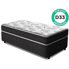 Imagem de Cama Box Solteiro Conjugado Benfica Espuma D33 Ortopédica 88X188x50cm