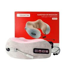 Imagem de Massageador De Pescoço Lombar Recarregável Alivia Dores Promove Circulação Sanguínea Relaxamento Físico Mental Massagem Cervical (Rosa)