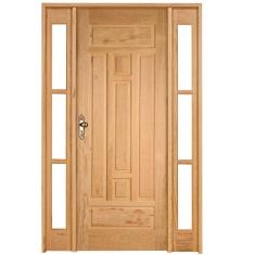 Imagem de Kit Porta de Abrir PE27 Esel 2 Vitrôs 2,13mx1,56mx12cm Eucalipto Direita