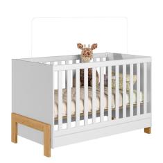 Imagem de Berço Mini Cama Fantasia Branco Acetinado - Qmovi