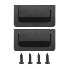 Imagem de PATIKIL Puxadores ocultos de armário de 7,6 cm, 2 peças de gaveta oculta de liga de zinco com parafusos para móveis de cozinha, quarto, preto