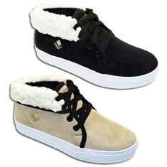 Imagem de Kit 2 Tenis Casual Feminino Trilupy Preto e Creme