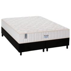 Imagem de Cama Box King: Colchão Molas Plumatex MasterPocket Ensacadas Miami + Base CRC Courano Black(193x203)