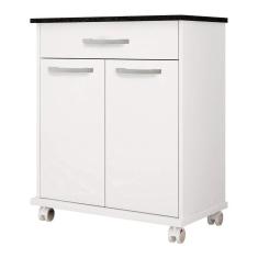 Imagem de Balcão Cozinha 2 Portas Girassol Kaiki Móveis Cor: Branco