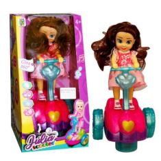 Imagem de Boneca Julia Scooter Gira 360 Com Luz E Som Infantil - Futuro Kids