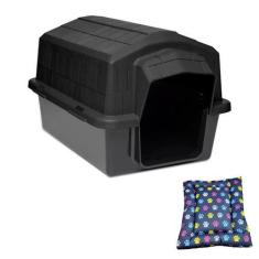 Imagem de Casa Alvorada Mega Fácil New Preta Para Cães E Gatos 83X67x61 Cm + Col