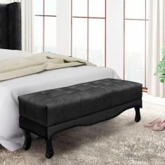 Imagem de Recamier Vicenza Veludo Preto 140 cm