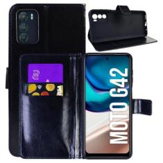 Imagem de Capa Carteira + Capa Anti Impacto Compativel Moto G42 XT2233 6.4 - Lui