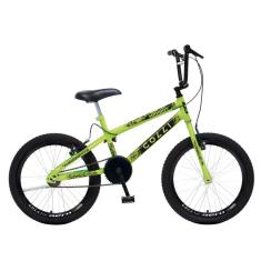 Imagem de Bicicleta Infantil Aro 20 Max Boy Cross Freio V-Brake Amarelo Neon Colli