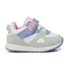 Imagem de Tênis Menina Walk Baby 453 Gelo/Azul/Rosa Klin-Feminino