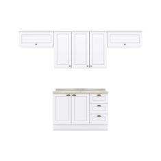 Imagem de Cozinha Modulada Henn Americana  5 Peças (3 Armários + 1 Balcão + 1 Co