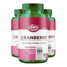 Imagem de Cranberry Unilife Selênio, Vitamina A e Zinco 120 Cáps 3un