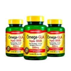 Imagem de Kit 03 Ômega Gla Triplo 3-6-9 60 Capsulas Maxinutri