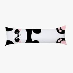 Imagem de Travesseiro De Corpo Aconchego 1,30m X 38cm Com Fronha Microfibra Estampado - Panda