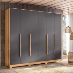 Imagem de Guarda Roupa Casal Fascinio 6 Portas E 6 Gavetas Internas Com Corrediç