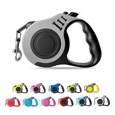 Imagem de LIEVUIKEN Coleira retrátil para cães trator telescópico automático corda para cães, corda para animais de estimação 3,8 m durável e conveniente, com alça antiderrapante, adequada para cães de pequeno e médio porte