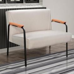 Imagem de Namoradeira Braços Fixo Decorativa Jade Bege