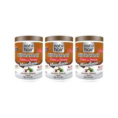 Imagem de Creme Para Pentear Natuhair 1K Mandioca - Kit Com 3Un