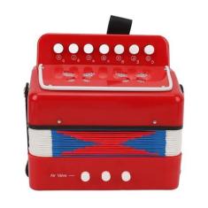 Imagem de Acordeão infantil, instrumento educativo musical de baixo com fivela de cinto, acordeão de botão para iniciantes e aprendizados