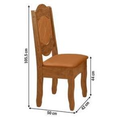Imagem de Cadeiras Kit 2 Cadeiras Imperial III Canela Rústico/Mar - Art Panta