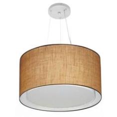 Imagem de Lustre Cilíndrico Duplo Md-4299 Tecido 45x30cm Palha Bivolt