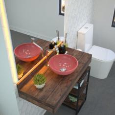 Imagem de Kit Cuba R30 Com Torneira Link 1062 Metal E Válvula Click 1 Polegada G E Sifão Cromado E Flexível Compace 